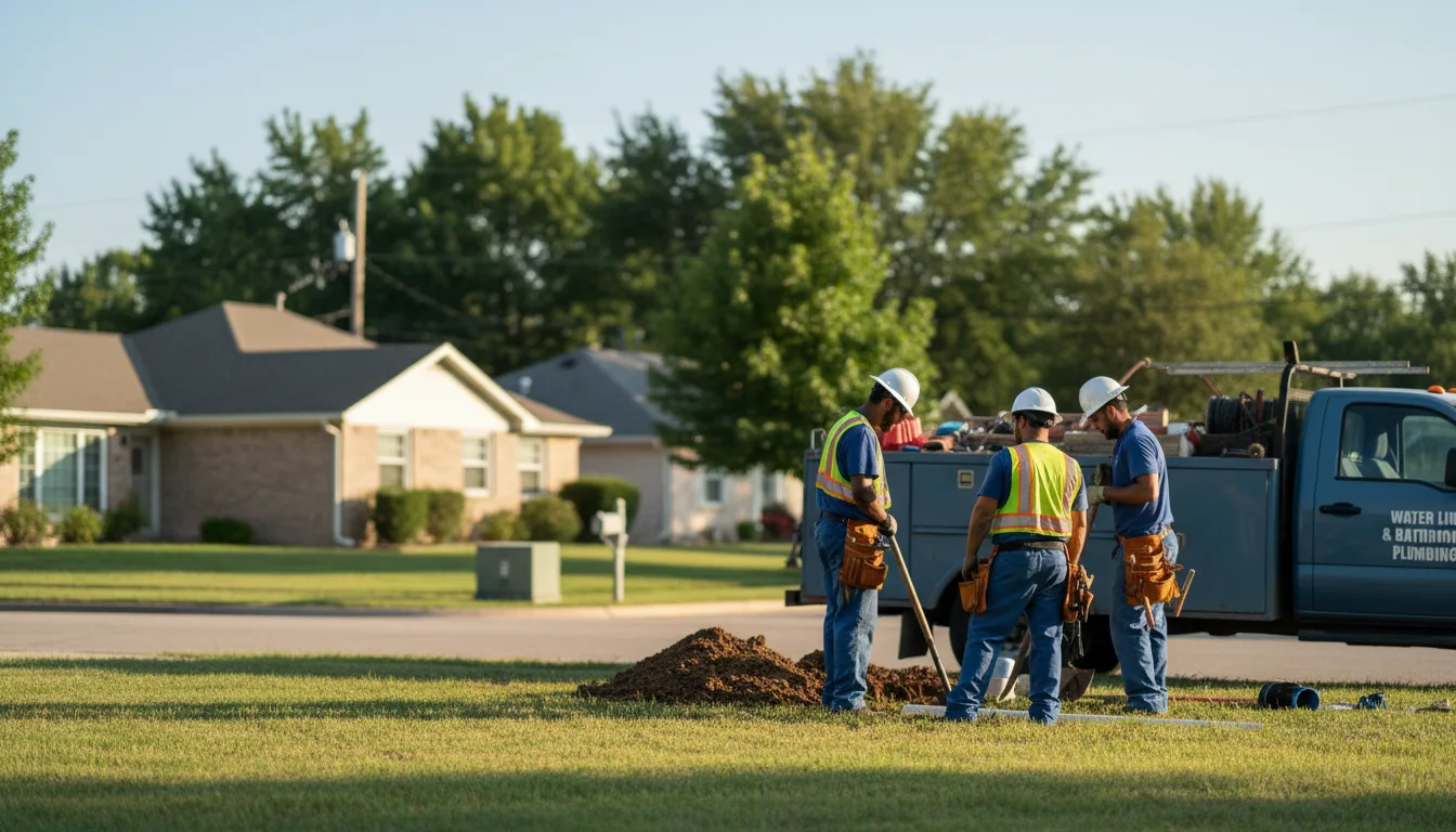 Residential water line and bathroom plumbing service in Flowery Branch, GA